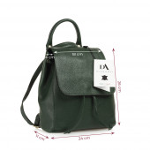 Rucsac dama din piele naturala DiAmanti Umberto Verde Scuro